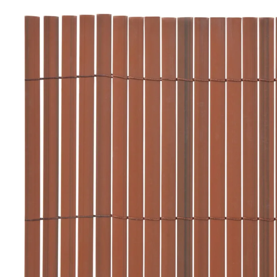 MAISON EXCLUSIVE - Clôture de jardin double face pvc 90 x 500 cm marron