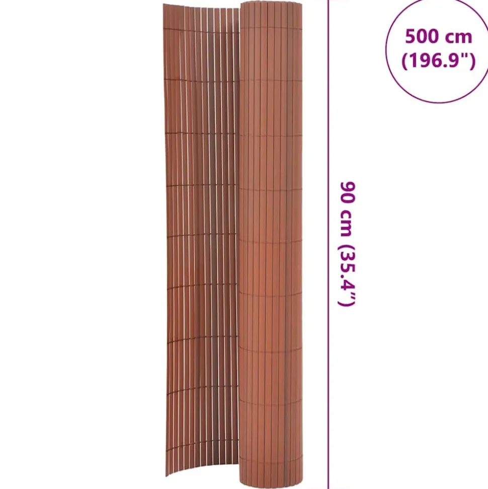 MAISON EXCLUSIVE - Clôture de jardin double face pvc 90 x 500 cm marron