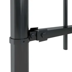 MAISON EXCLUSIVE - Clôture de jardin avec arceau en acier 892,5 x 80 cm noir