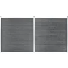 MAISON EXCLUSIVE - Clôture de jardin wpc 353x186 cm gris