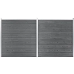 MAISON EXCLUSIVE - Clôture de jardin wpc 353x186 cm gris
