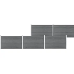 MAISON EXCLUSIVE - Clôture de jardin wpc 872x106 cm gris