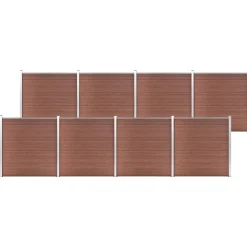 MAISON EXCLUSIVE - Clôture de jardin wpc 1391x186 cm marron