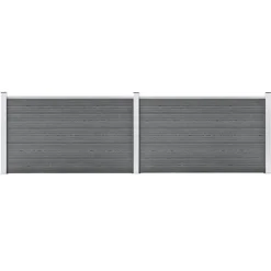 MAISON EXCLUSIVE - Clôture de jardin wpc 353x106 cm gris