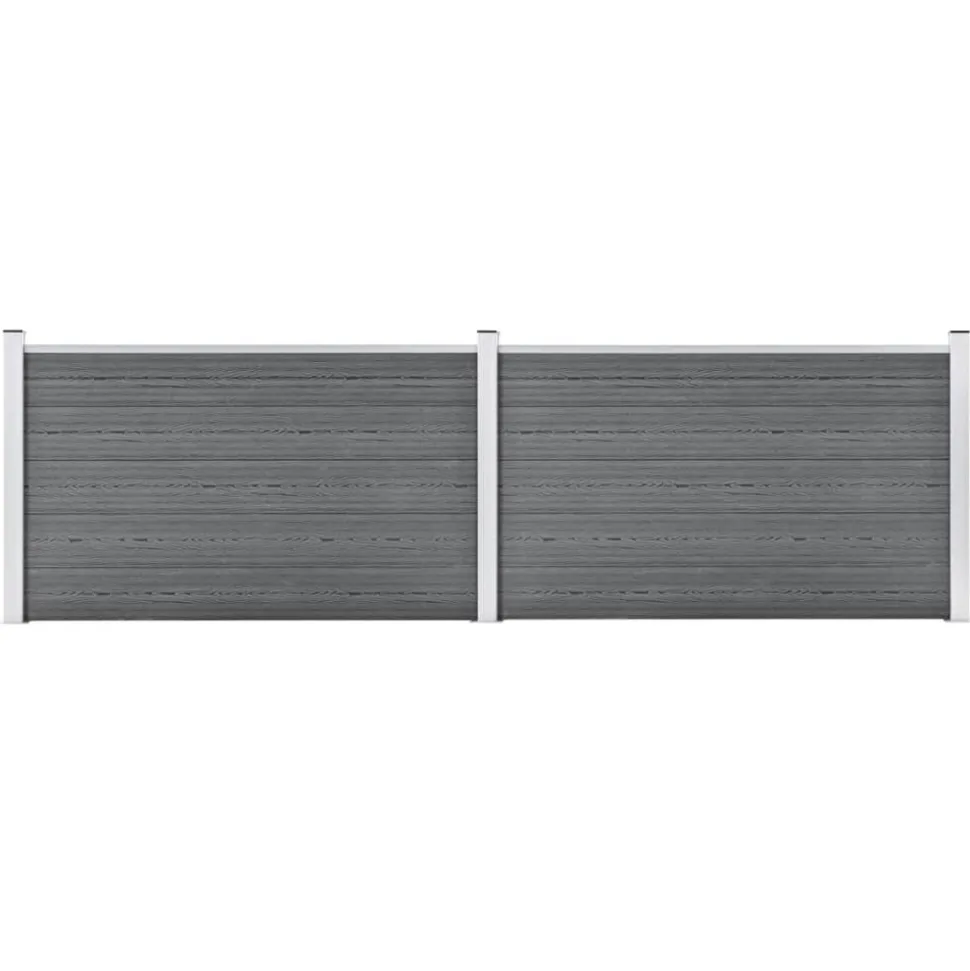 MAISON EXCLUSIVE - Clôture de jardin wpc 353x106 cm gris