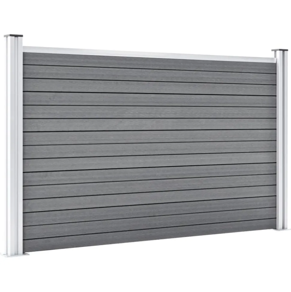 MAISON EXCLUSIVE - Clôture de jardin wpc 353x106 cm gris