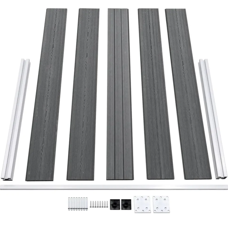 MAISON EXCLUSIVE - Clôture de jardin wpc 353x106 cm gris