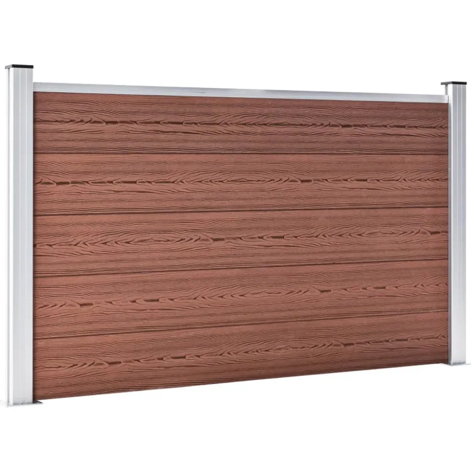 MAISON EXCLUSIVE - Clôture de jardin wpc 699x106 cm marron