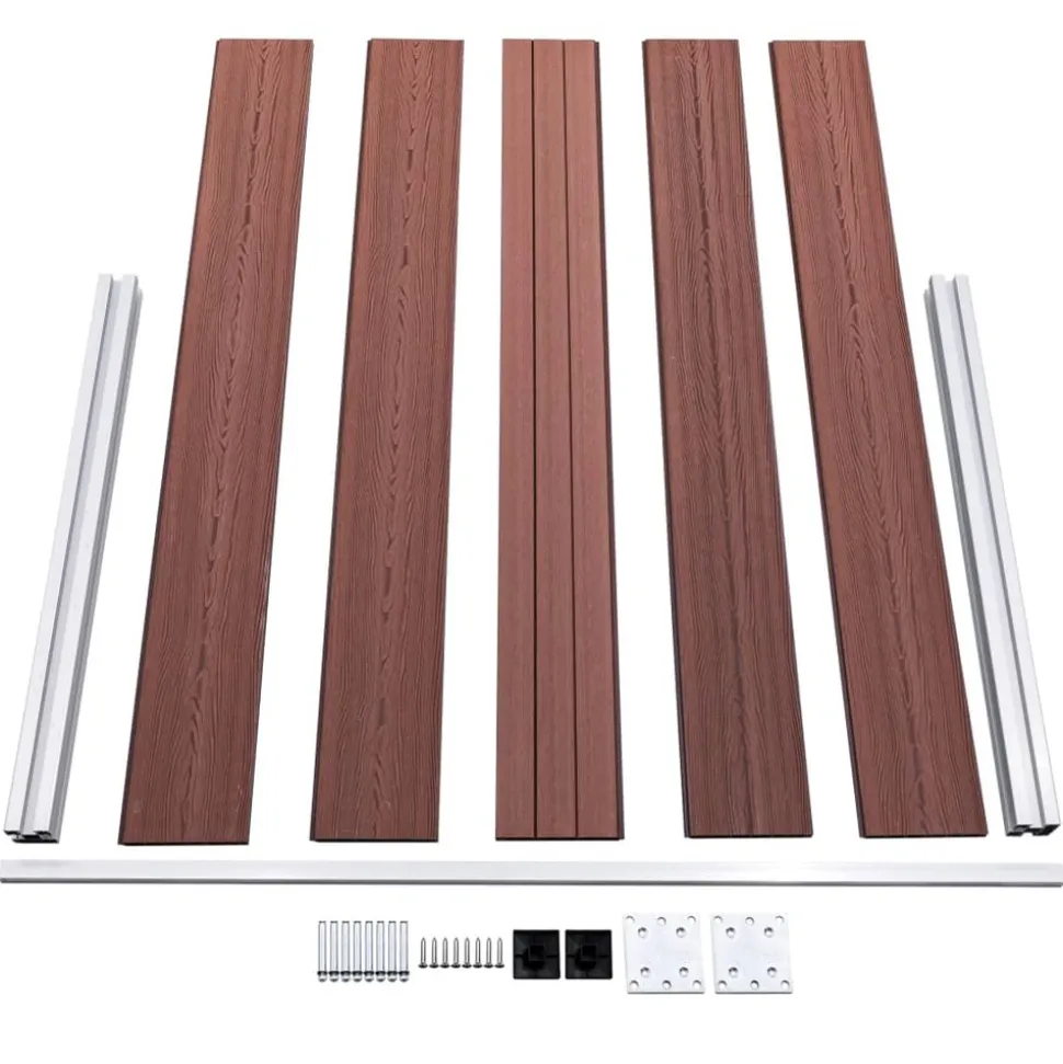 MAISON EXCLUSIVE - Clôture de jardin wpc 699x106 cm marron