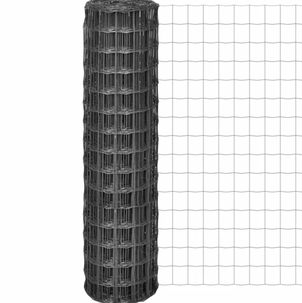 MAISON EXCLUSIVE - Clôture euro acier 10 x 1,5 m gris