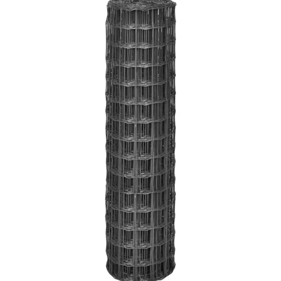 MAISON EXCLUSIVE - Clôture euro acier 10 x 1,5 m gris