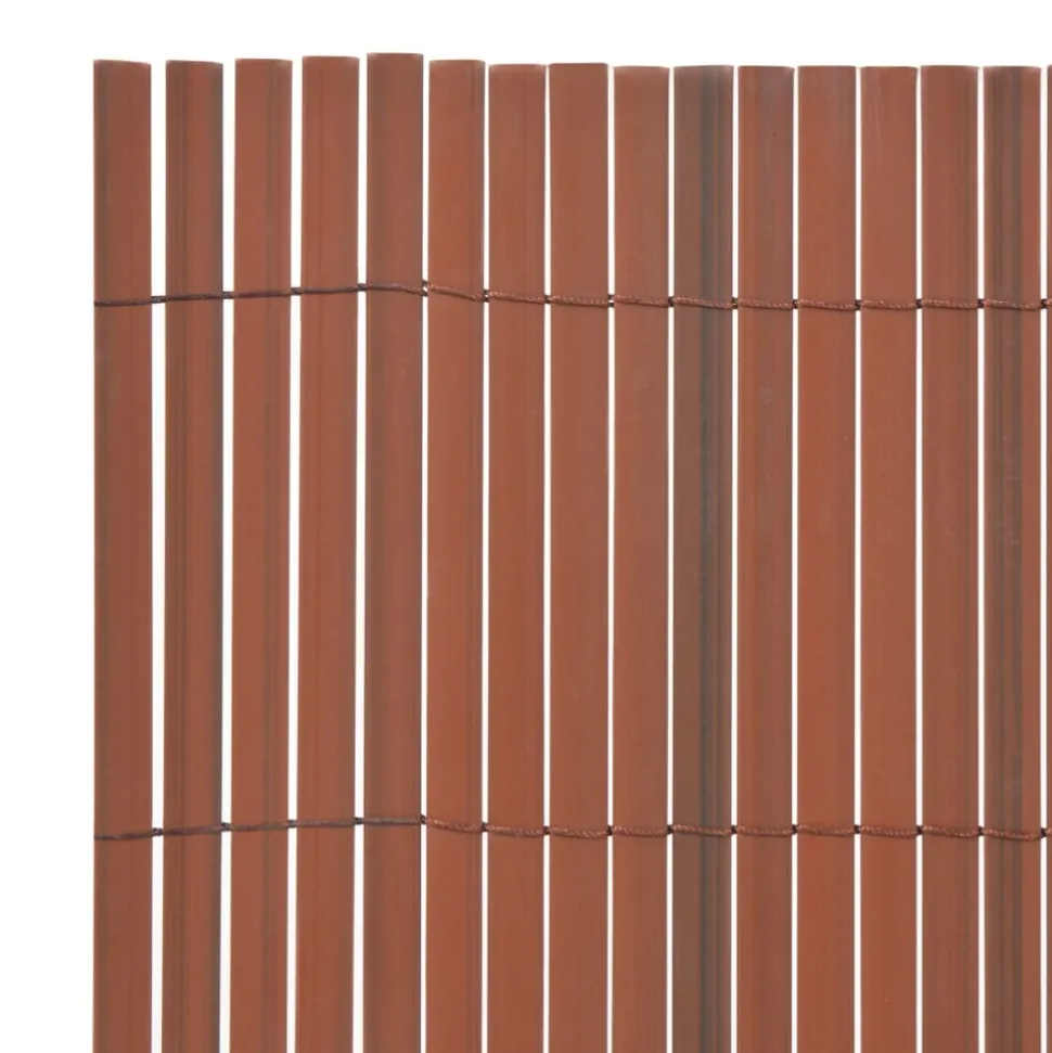 MAISON EXCLUSIVE - Clôture de jardin double face pvc 90 x 300 cm marron