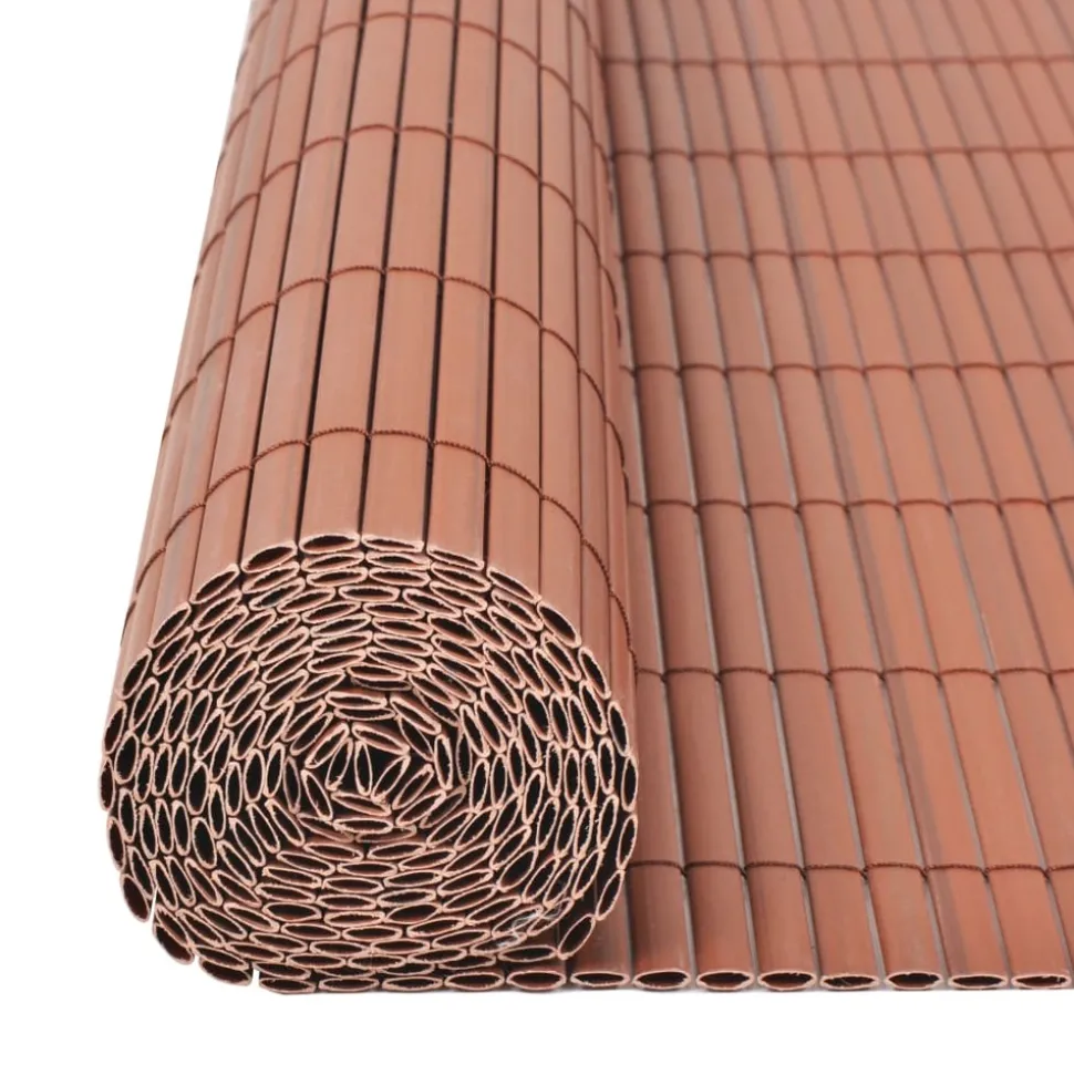 MAISON EXCLUSIVE - Clôture de jardin double face pvc 90 x 300 cm marron