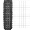 MAISON EXCLUSIVE - Clôture euro acier 25 x 1,2 m gris