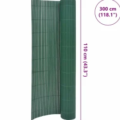 MAISON EXCLUSIVE - Clôture de jardin double face 110x300 cm vert