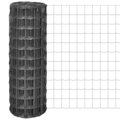 MAISON EXCLUSIVE - Clôture euro acier 25 x 1 m gris