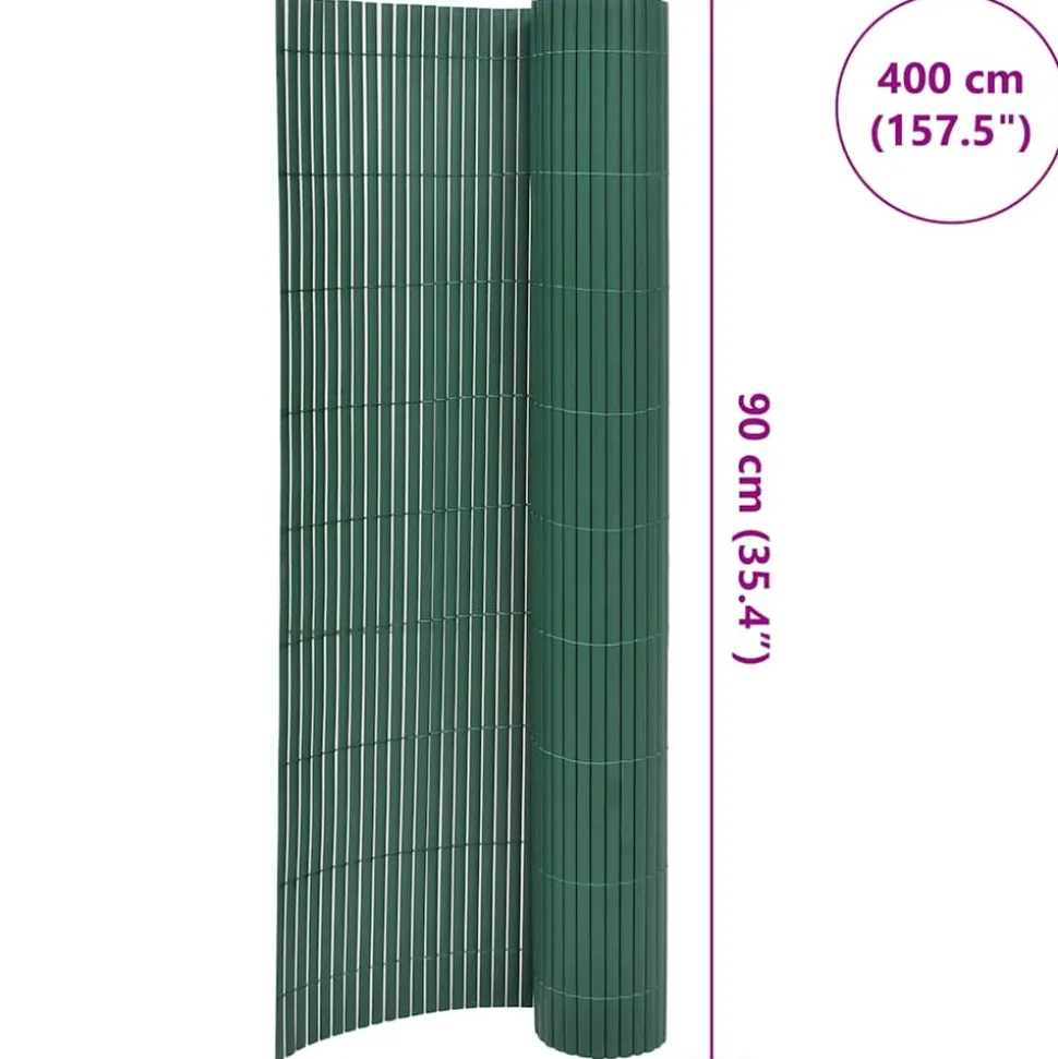 MAISON EXCLUSIVE - Clôture de jardin double face 90x400 cm vert