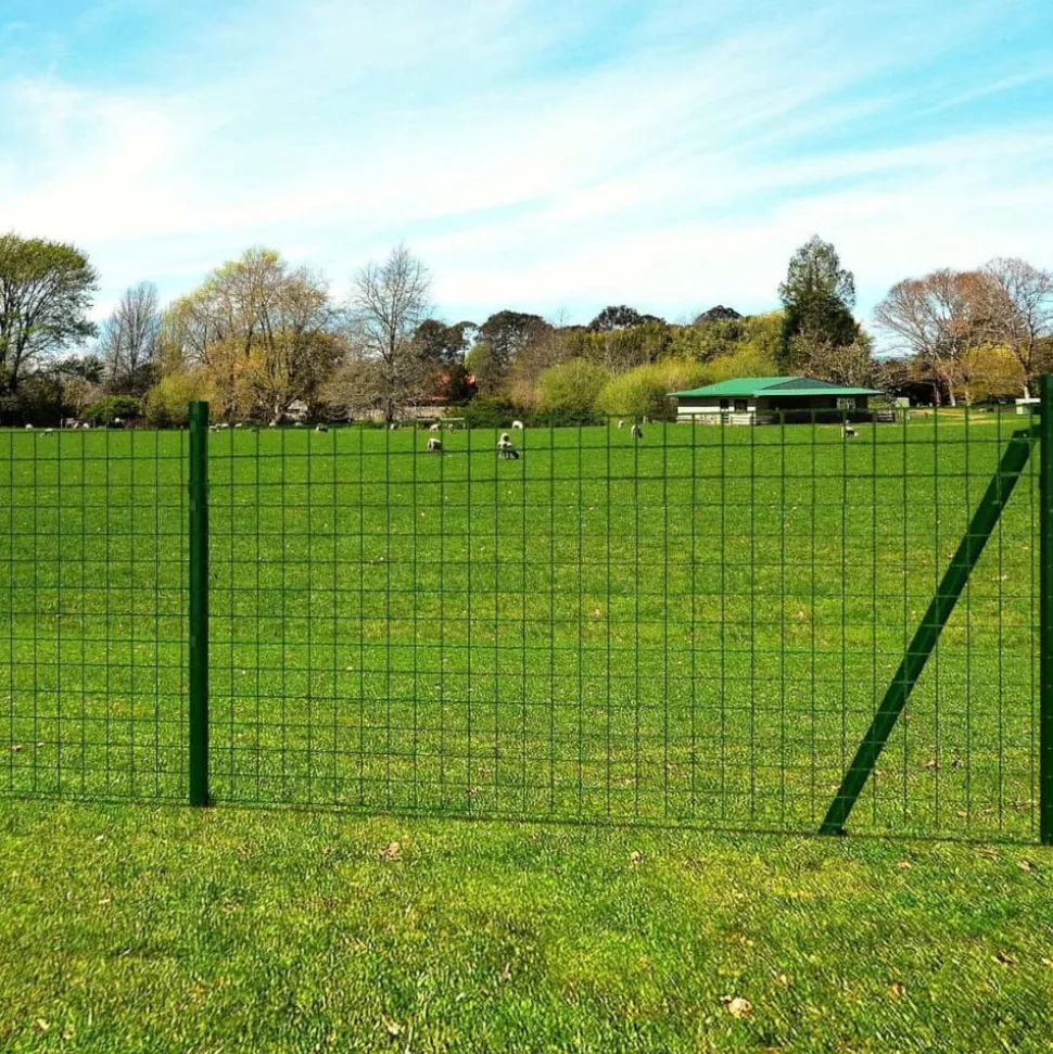 MAISON EXCLUSIVE - Clôture euro acier 25 x 1,2 m vert