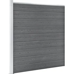 MAISON EXCLUSIVE - Clôture de jardin wpc 1564x186 cm gris