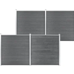 MAISON EXCLUSIVE - Clôture de jardin wpc 699x186 cm gris