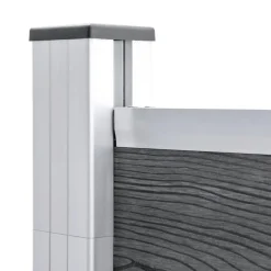 MAISON EXCLUSIVE - Clôture de jardin wpc 699x186 cm gris