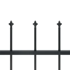 MAISON EXCLUSIVE - Clôture de jardin avec dessus en forme de lance en acier 1070 x 80 cm noir