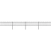 MAISON EXCLUSIVE - Clôture de jardin avec arceau en acier 714,5 x 60 cm noir