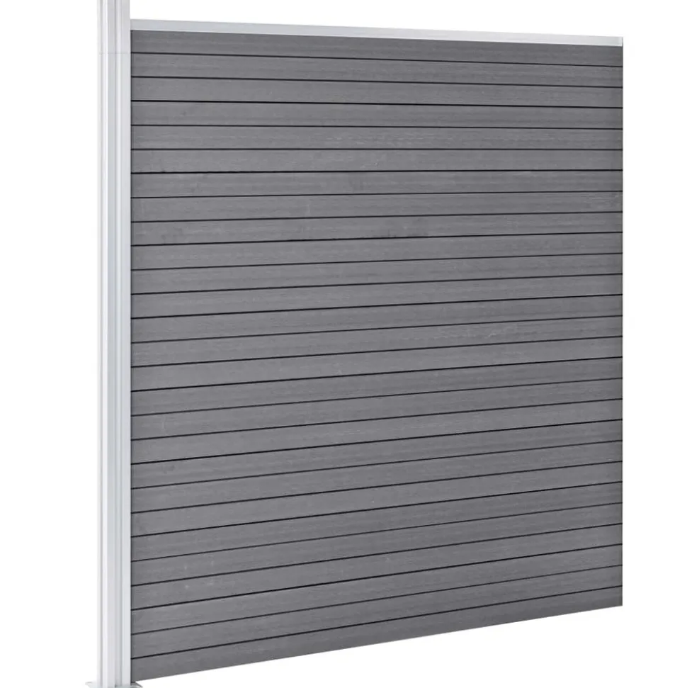 MAISON EXCLUSIVE - Clôture de jardin wpc 1391x186 cm gris