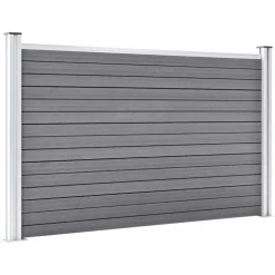 MAISON EXCLUSIVE - Clôture de jardin wpc 526x106 cm gris