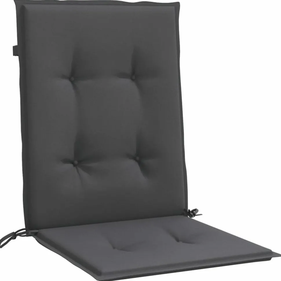 MAISON EXCLUSIVE - Coussins de chaise à dossier bas lot de 2 anthracite mélangé