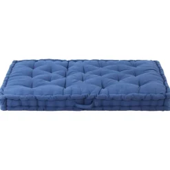 MAISON EXCLUSIVE - Coussin de plancher de palette coton 120x80x10 cm bleu clair
