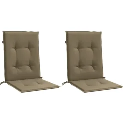 MAISON EXCLUSIVE - Coussins de chaise à dossier bas lot de 2 taupe mélangé tissu