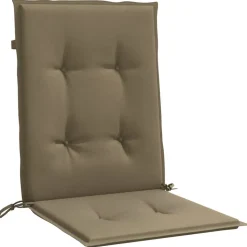 MAISON EXCLUSIVE - Coussins de chaise à dossier bas lot de 2 taupe mélangé tissu