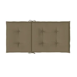 MAISON EXCLUSIVE - Coussins de chaise à dossier bas lot de 2 taupe mélangé tissu