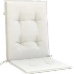 MAISON EXCLUSIVE - Coussins de chaise à dossier bas lot de 2 crème mélangé tissu
