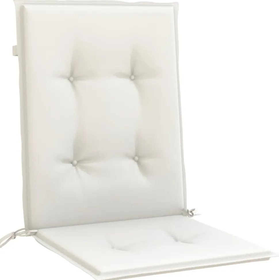 MAISON EXCLUSIVE - Coussins de chaise à dossier bas lot de 2 crème mélangé tissu