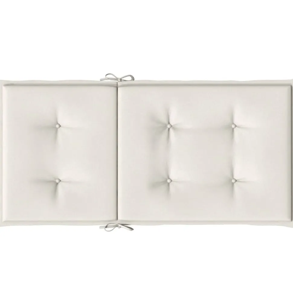 MAISON EXCLUSIVE - Coussins de chaise à dossier bas lot de 2 crème mélangé tissu