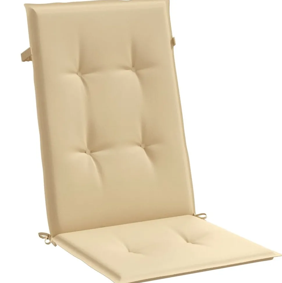MAISON EXCLUSIVE - Coussins de chaise à dossier haut lot de 6 beige mélangé tissu