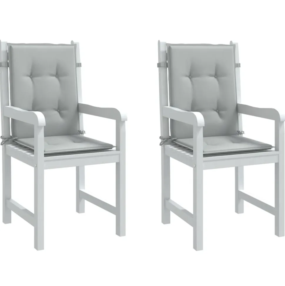MAISON EXCLUSIVE - Coussins de chaise à dossier bas lot de 2 gris clair mélangé