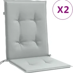 MAISON EXCLUSIVE - Coussins de chaise à dossier bas lot de 2 gris clair mélangé