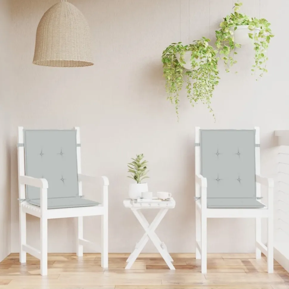 MAISON EXCLUSIVE - Coussins de chaise à dossier bas lot de 2 gris clair mélangé