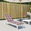 MAISON EXCLUSIVE - Coussin de chaise de terrasse carreaux rouge (75+105)x50x4 cm