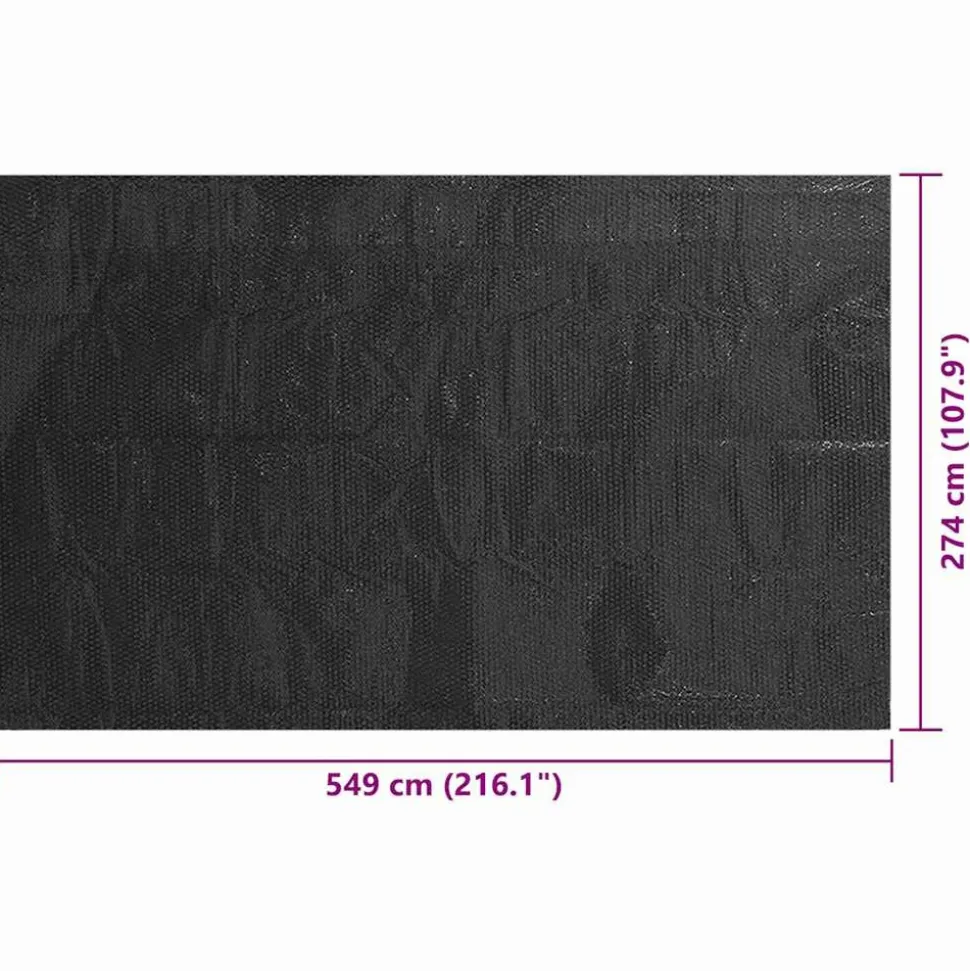 MAISON EXCLUSIVE - Couverture de piscine noir 549 x 274 cm pe