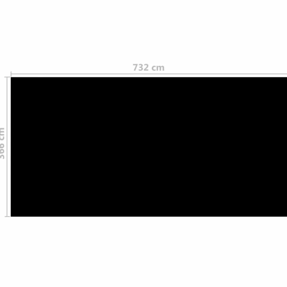 MAISON EXCLUSIVE - Couverture de piscine noir 732 x 366 cm pe