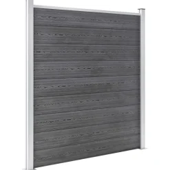 MAISON EXCLUSIVE - Ensemble de clôture wpc 7 carré + 1 incliné 1311x186 cm gris