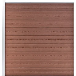 MAISON EXCLUSIVE - Ensemble de clôture wpc 4 carré + 1 incliné 792 x 186 cm marron