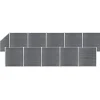 MAISON EXCLUSIVE - Ensemble de clôture wpc 10 carré + 1 incliné 1830x186 cm gris