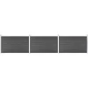 MAISON EXCLUSIVE - Ensemble de panneau de clôture wpc 526x105 cm noir