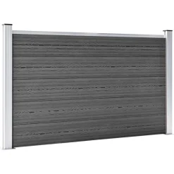 MAISON EXCLUSIVE - Ensemble de panneau de clôture wpc 526x105 cm noir