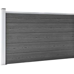 MAISON EXCLUSIVE - Ensemble de panneau de clôture wpc 526x105 cm noir